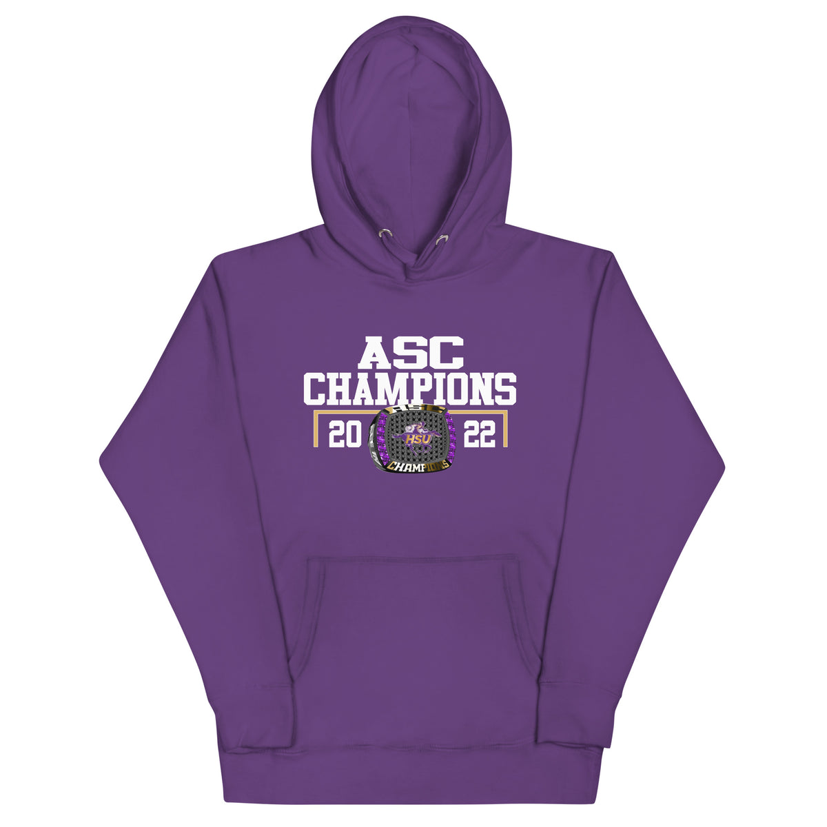 Hardin-Simmons University Men’s Tennis 2022 Blackcast ASC Championship Ring Unisex Hoodie