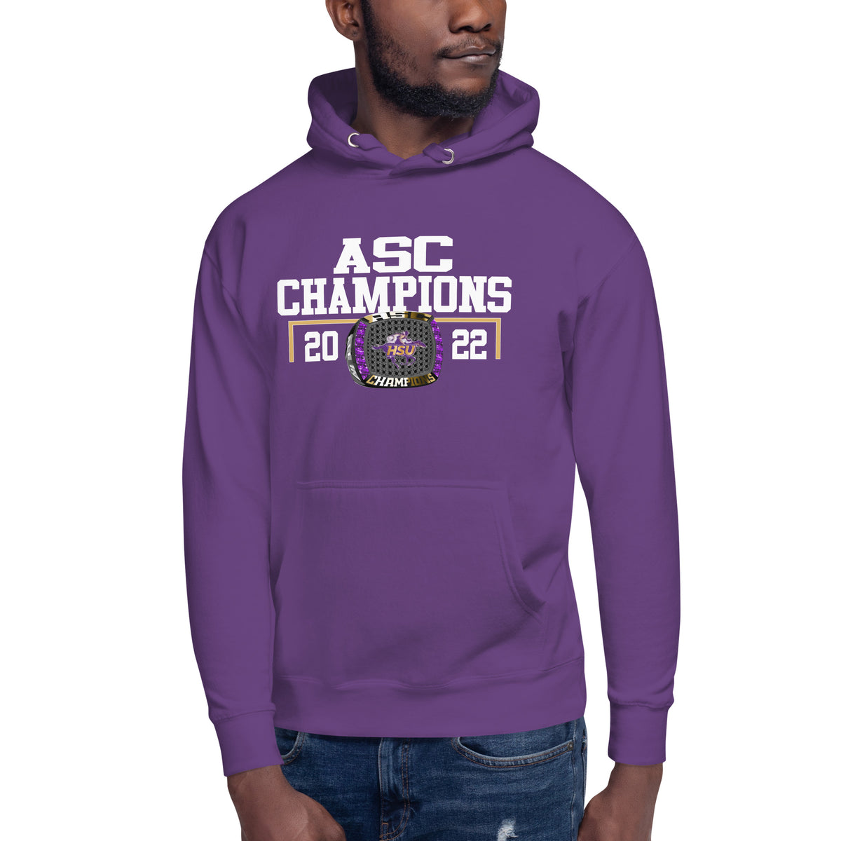 Hardin-Simmons University Men’s Tennis 2022 Blackcast ASC Championship Ring Unisex Hoodie