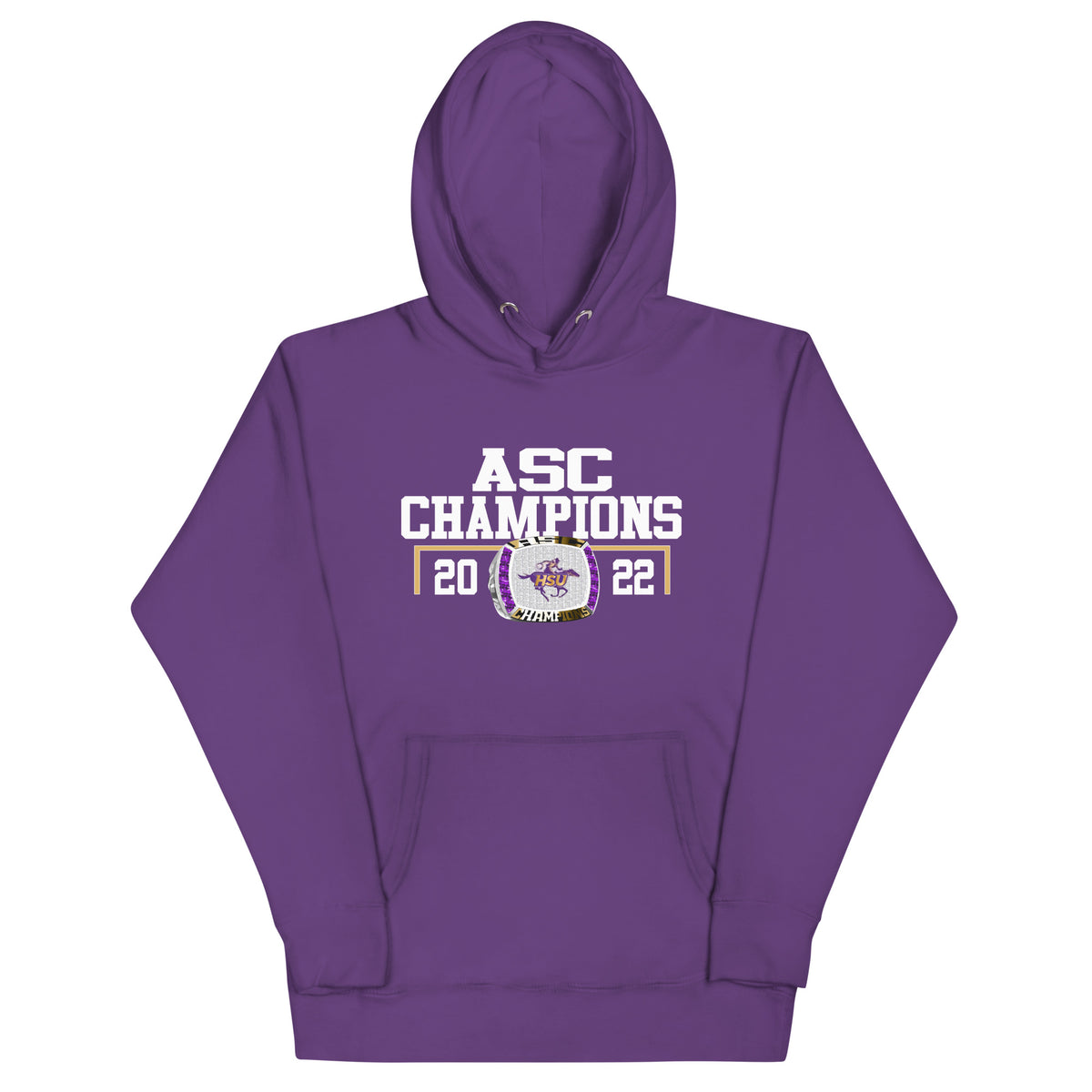 Hardin-Simmons University Men’s Tennis 2022 Silver Lasium ASC Championship Ring Unisex Hoodie
