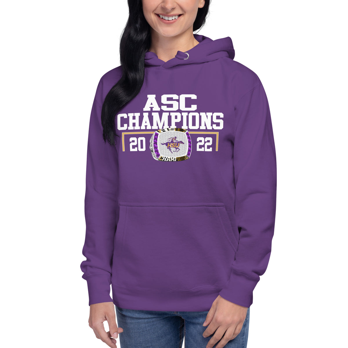 Hardin-Simmons University Men’s Tennis 2022 Silver Lasium ASC Championship Ring Unisex Hoodie