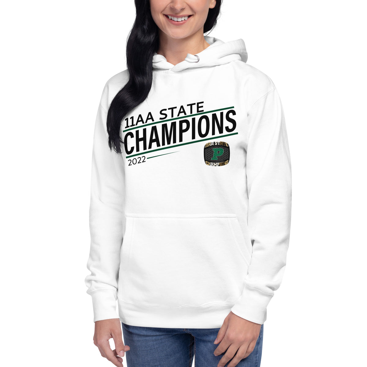 Theodore F Riggs High School 2022 11AA State Championship Ring Unisex Hoodie