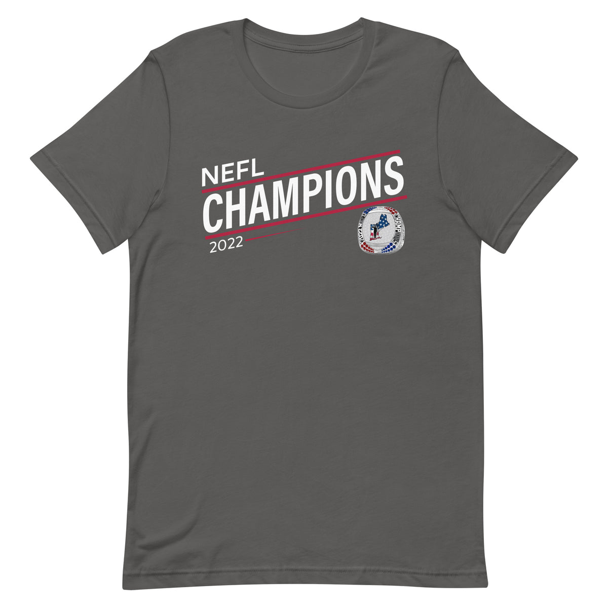 Mass Warriors 2022 NEFL Championship Ring Red Line Unisex t-shirt