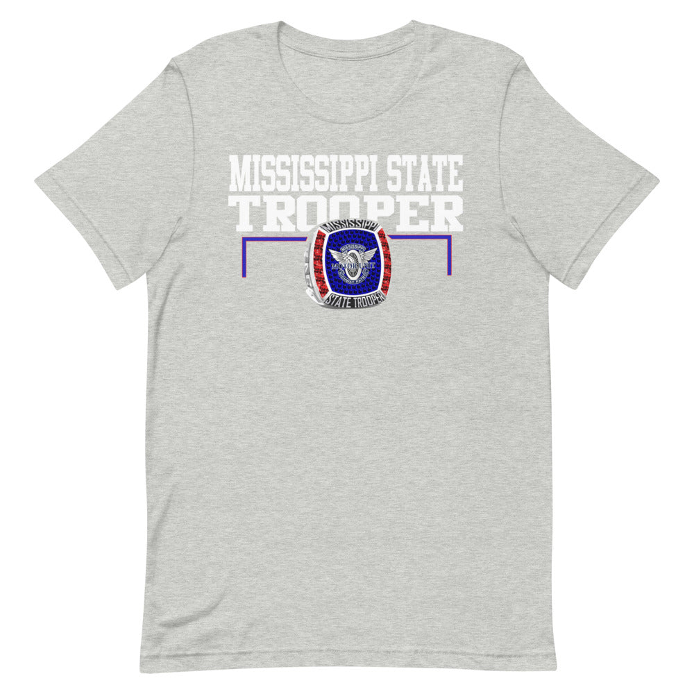 Mississippi State Trooper Silver Ring Short-sleeve unisex t-shirt