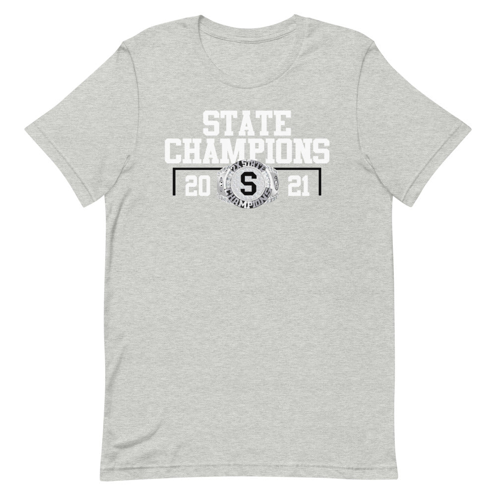Sterling High School 2021 2X State Championship Ring Short-sleeve unisex t-shirt