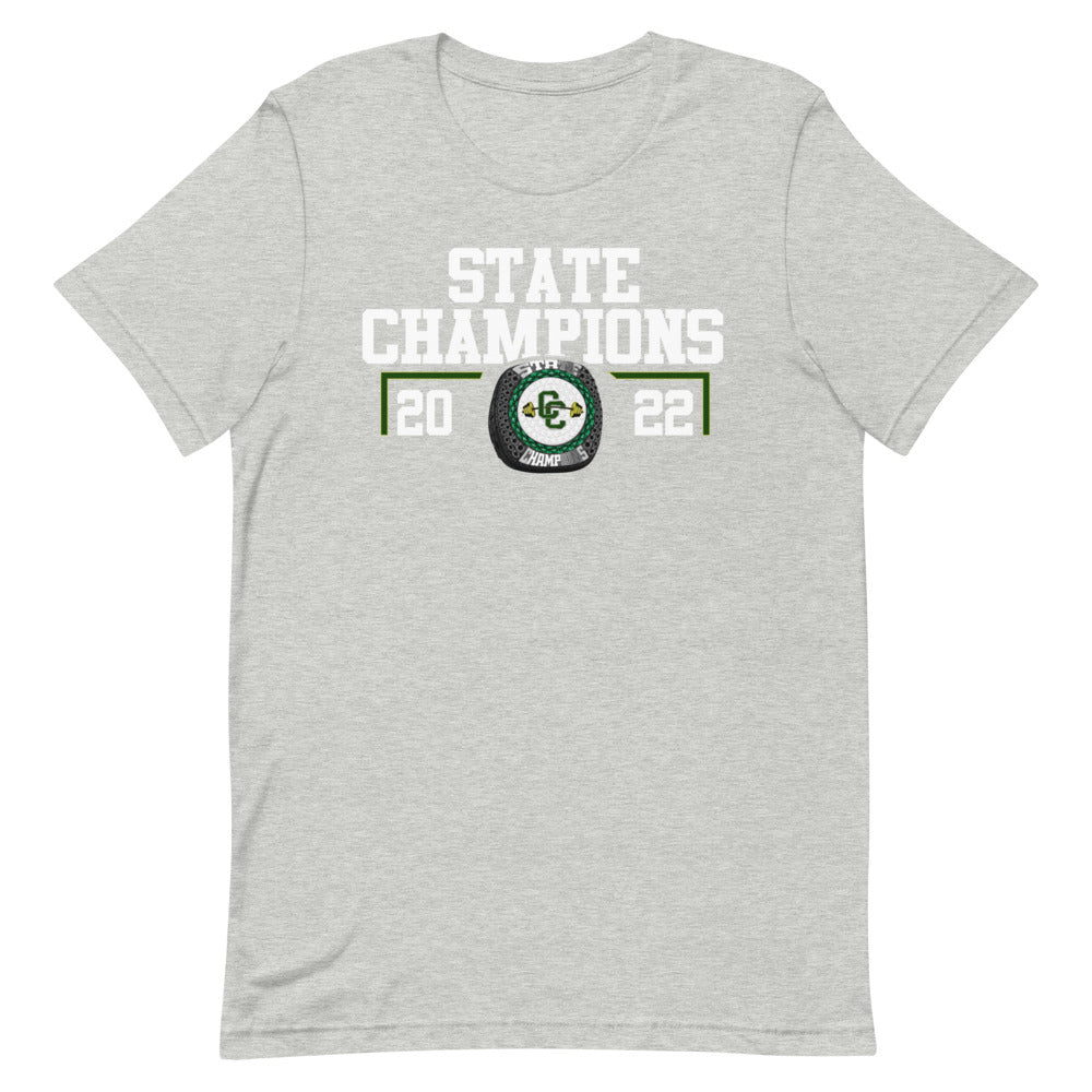 Cedar Creek High School 2022 State Championship Ring Short-sleeve unisex t-shirt