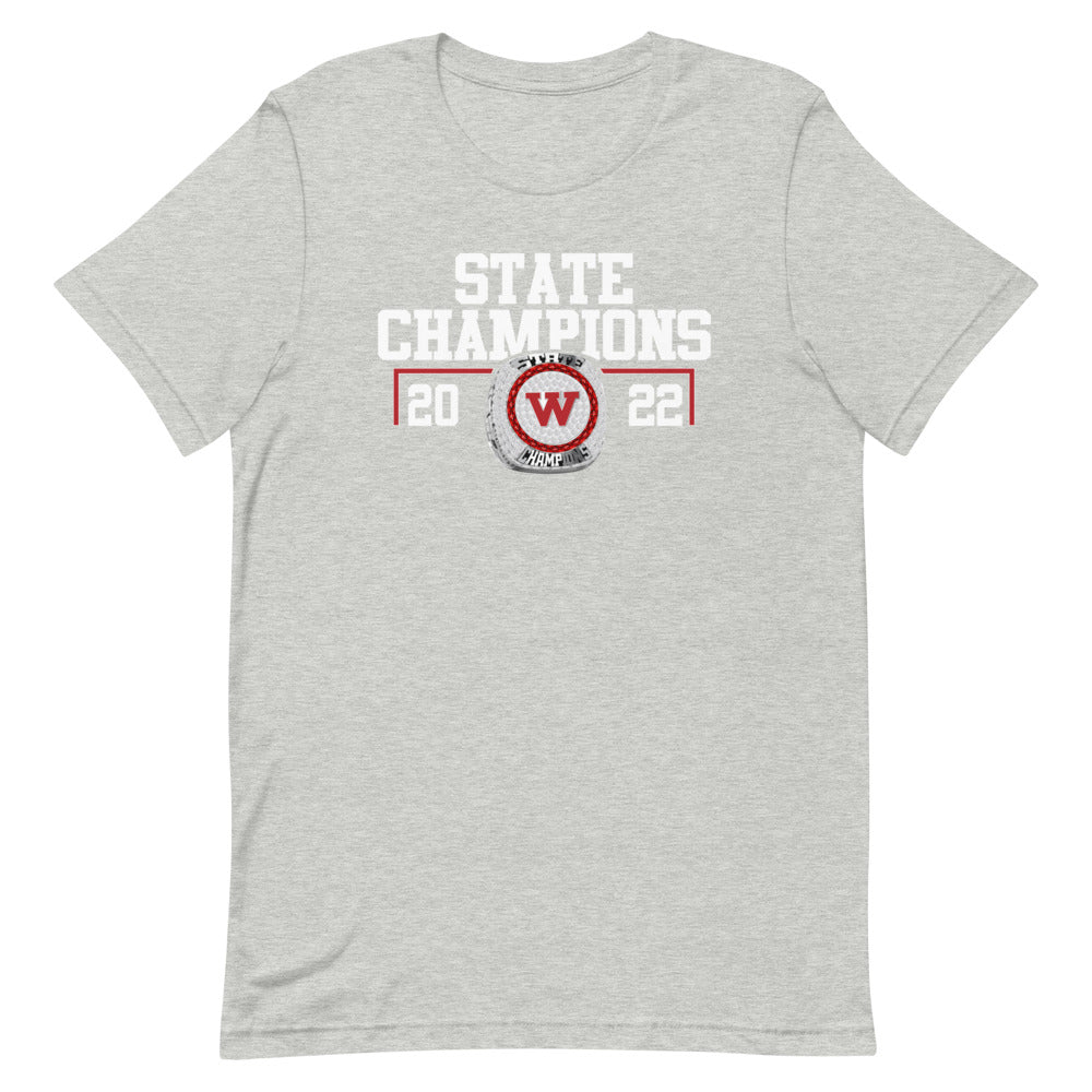 Western High School 2022 State Championship Ring Short-sleeve unisex t-shirt