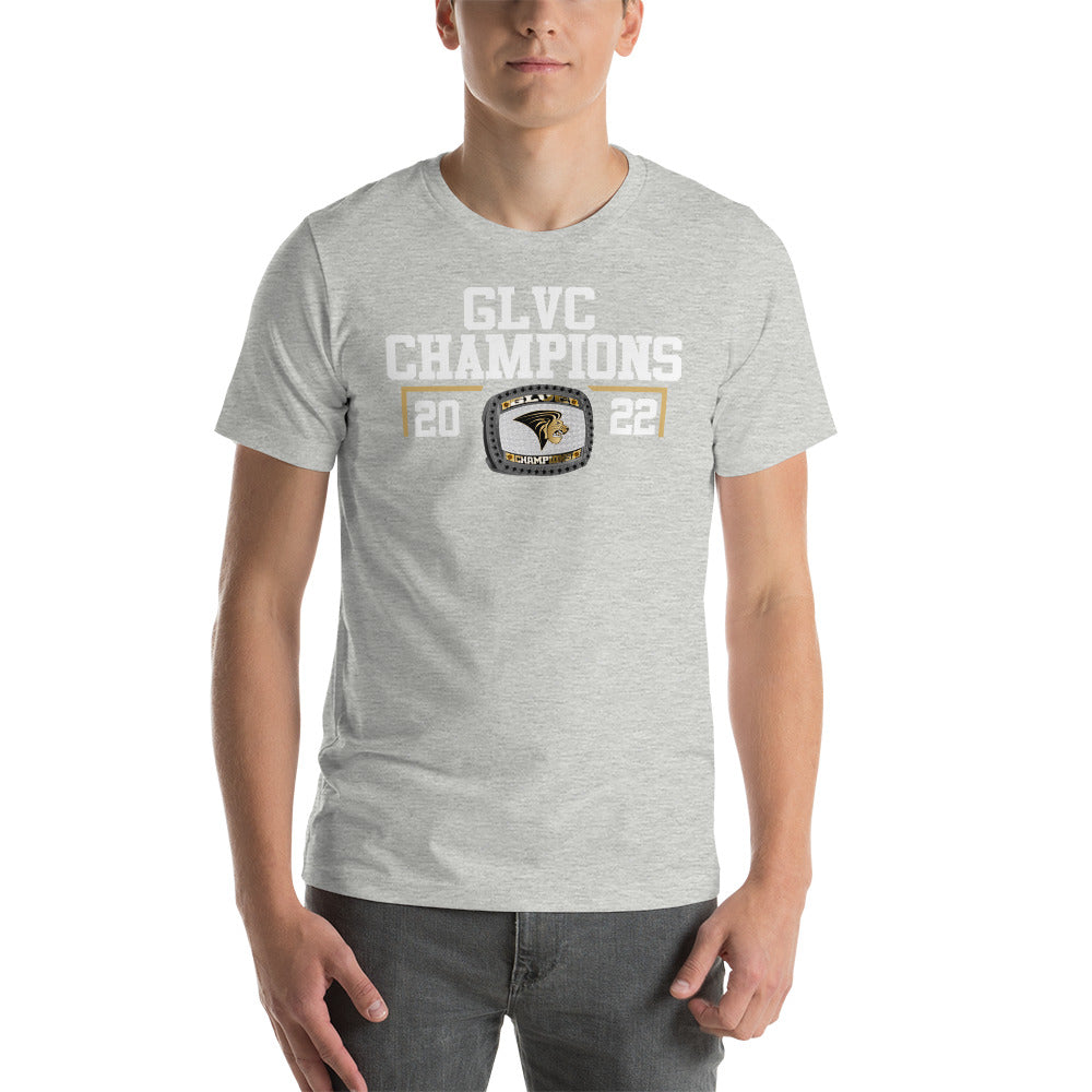 Lindenwood University GLVC Champions Unisex t-shirt