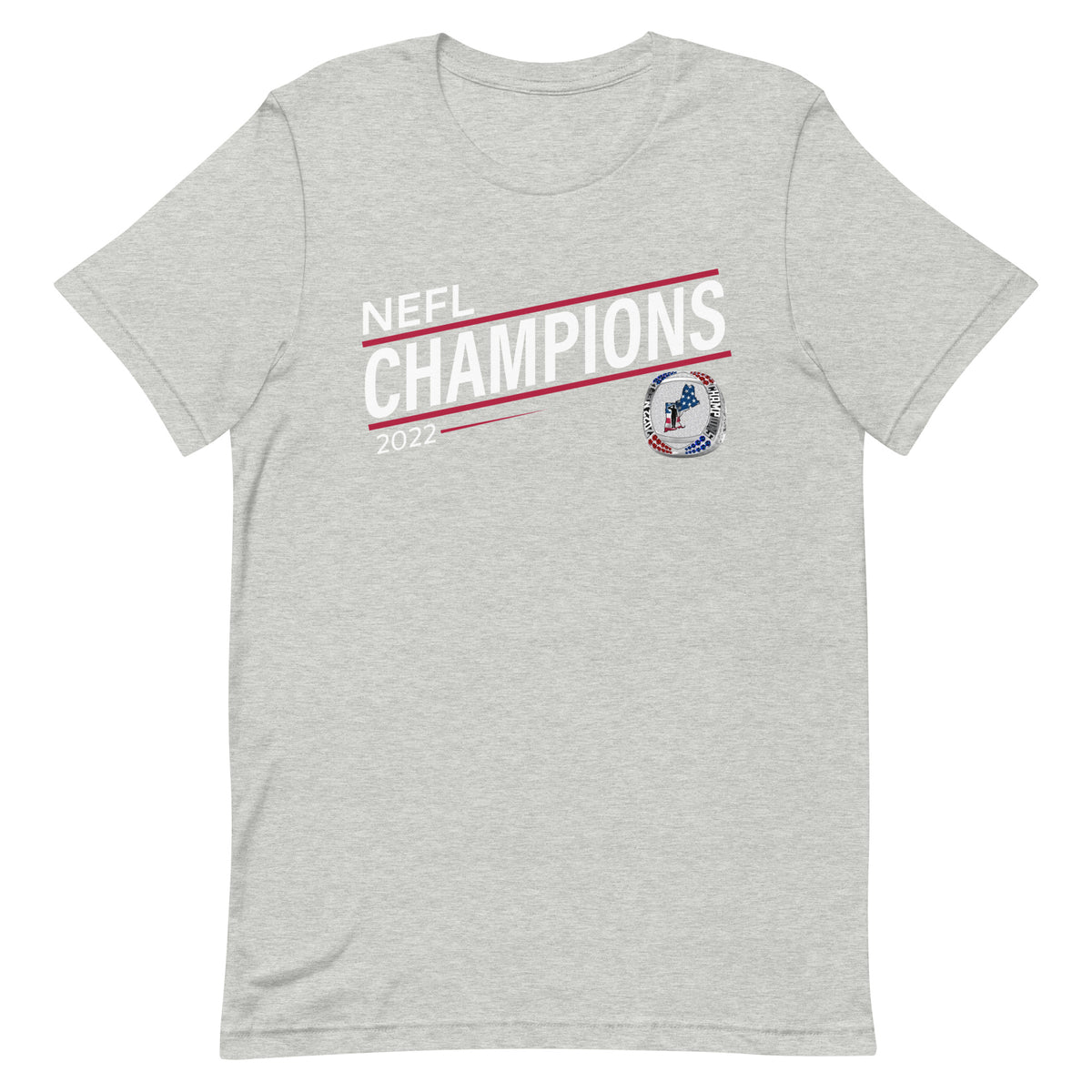 Mass Warriors 2022 NEFL Championship Ring Red Line Unisex t-shirt