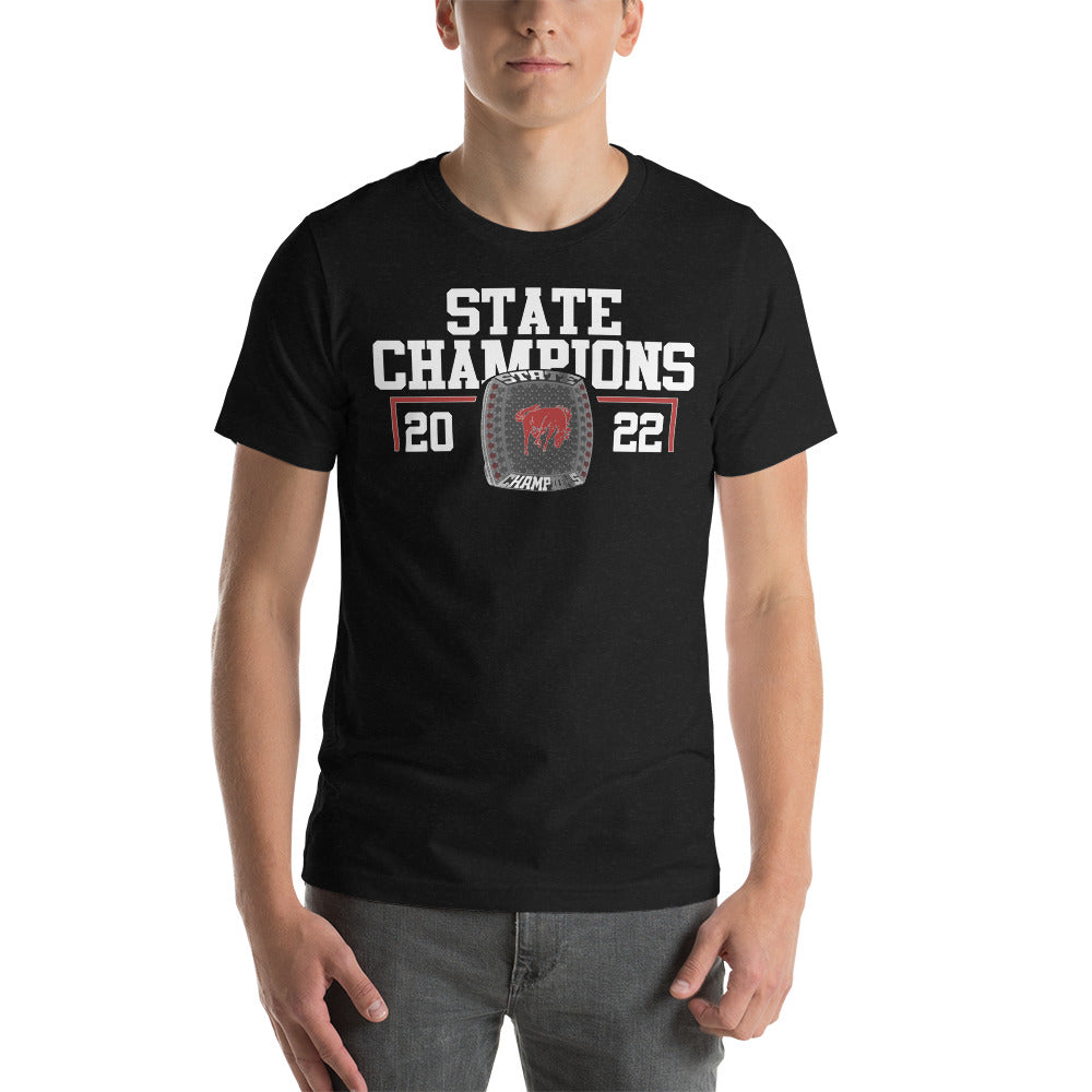 Lisbon Broncos State Champions Short-sleeve unisex t-shirt
