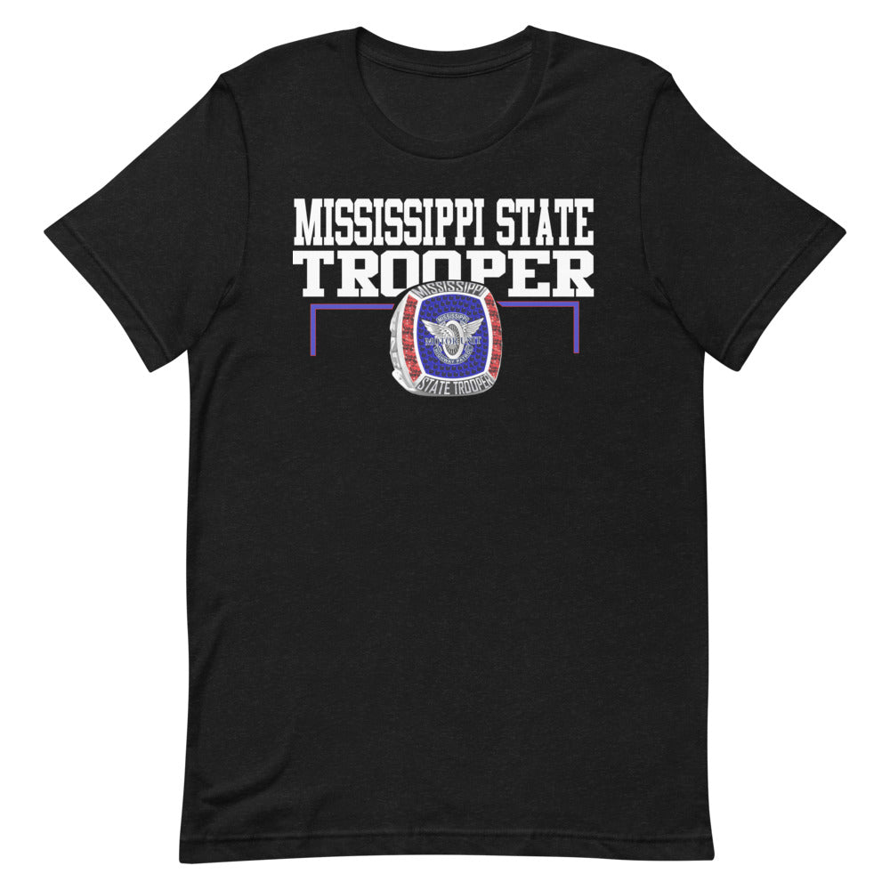 Mississippi State Trooper Silver Ring Short-sleeve unisex t-shirt