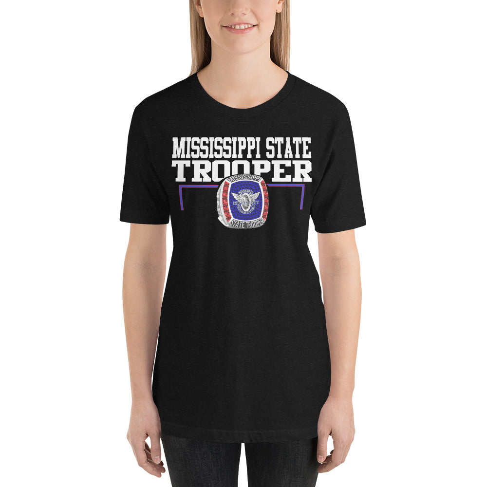 Mississippi State Trooper Silver Ring Short-sleeve unisex t-shirt