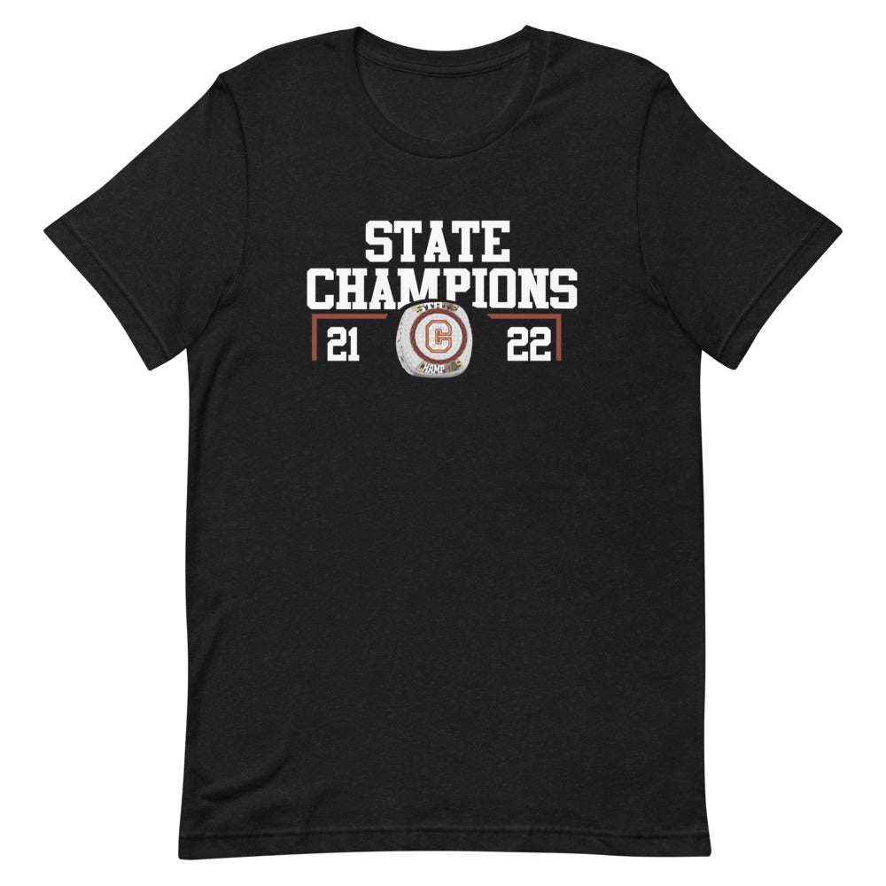 Capital Cougarettes '21 - '22 State Championship Ring Short-sleeve unisex t-shirt