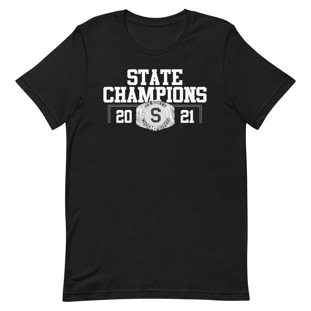 Sterling High School 2021 2X State Championship Ring Short-sleeve unisex t-shirt