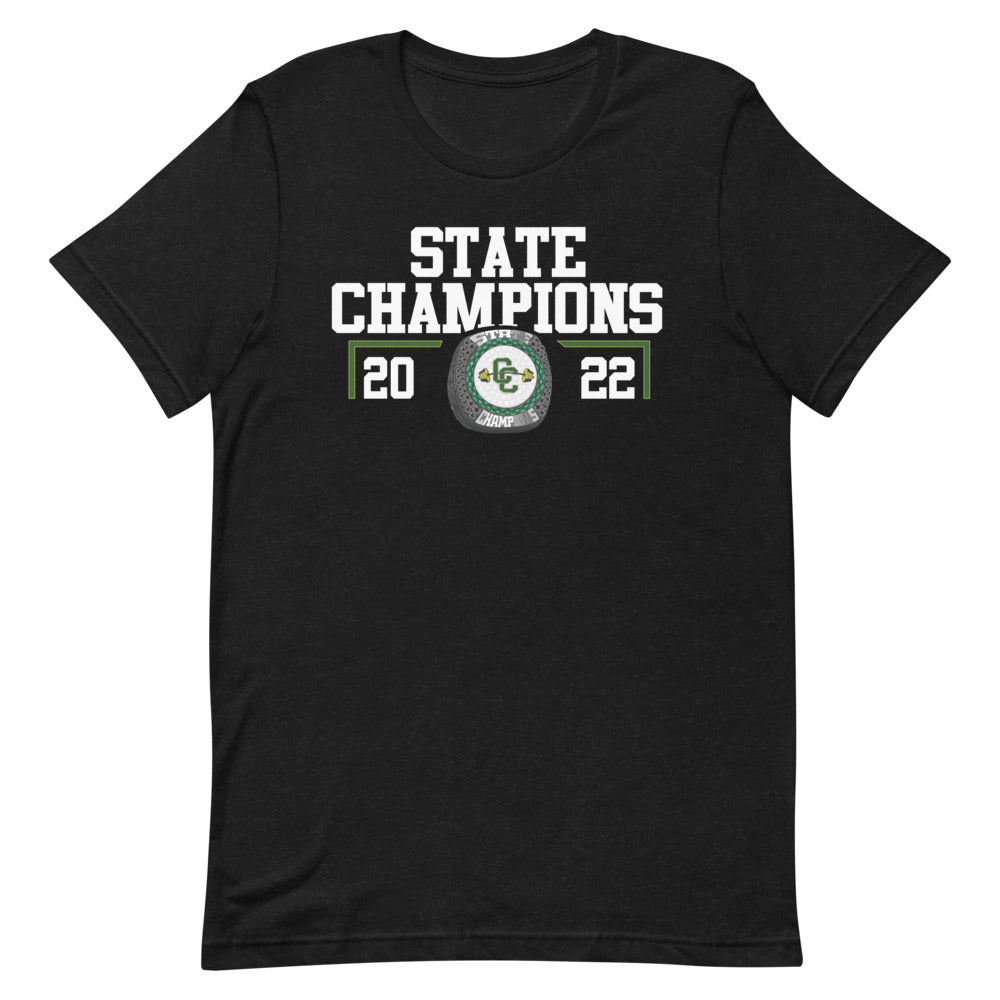 Cedar Creek High School 2022 State Championship Ring Short-sleeve unisex t-shirt