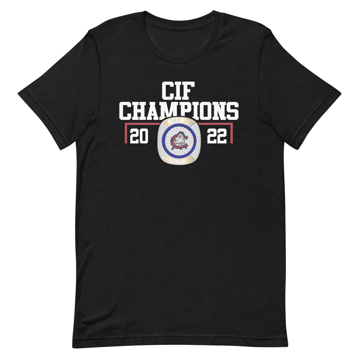 Crawford High Men’s Soccer 2022 CIF Championship Ring Unisex t-shirt