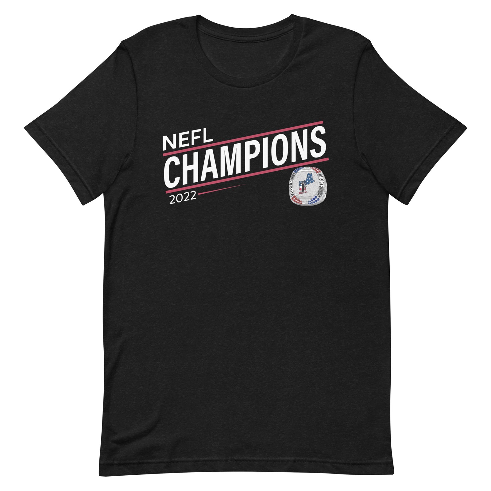 Mass Warriors 2022 NEFL Championship Ring Red Line Unisex t-shirt