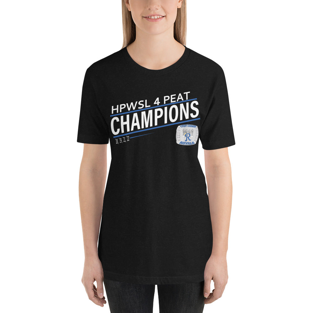Royals Softball HPWSL 4-Peat Championship Ring Unisex t-shirt