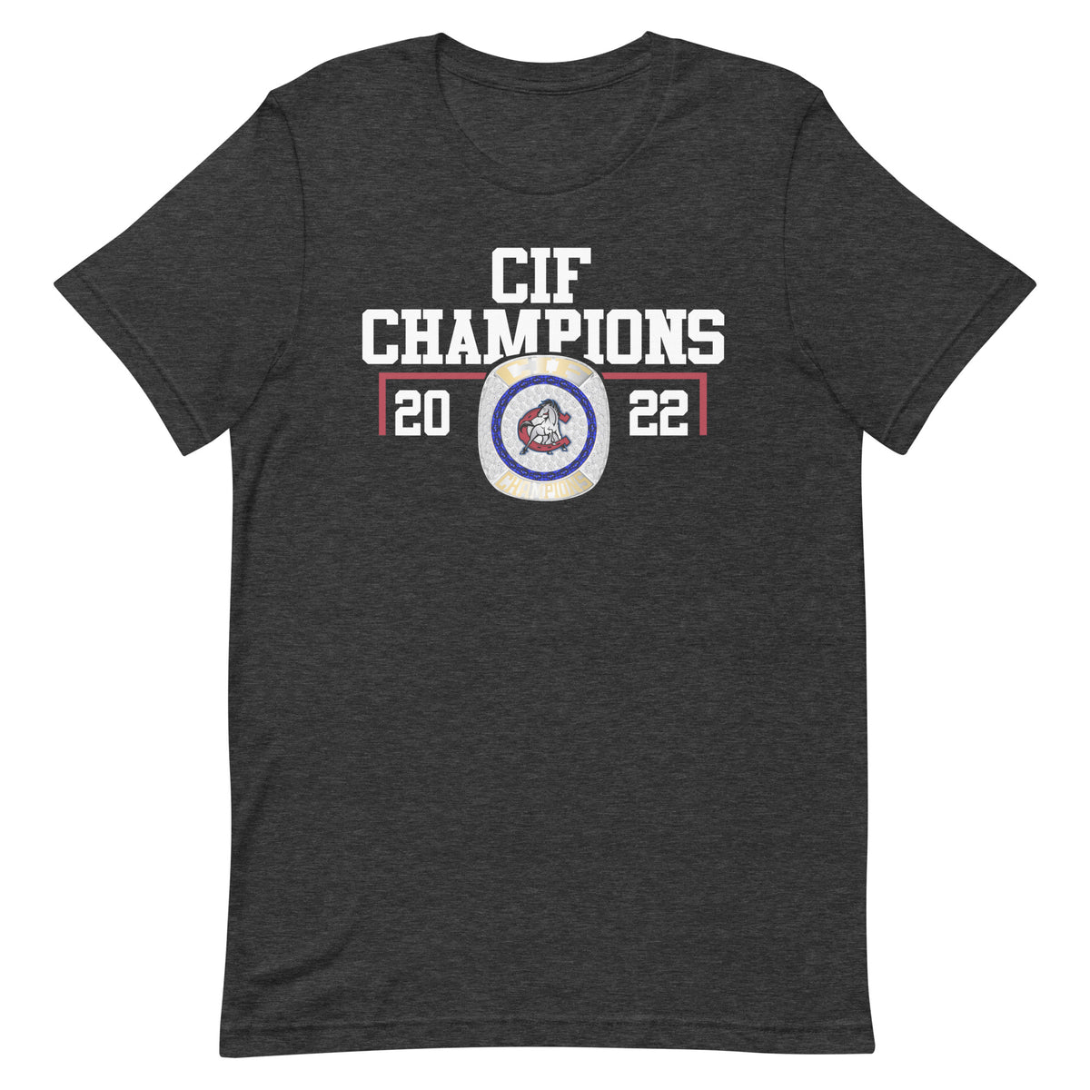 Crawford High Men’s Soccer 2022 CIF Championship Ring Unisex t-shirt