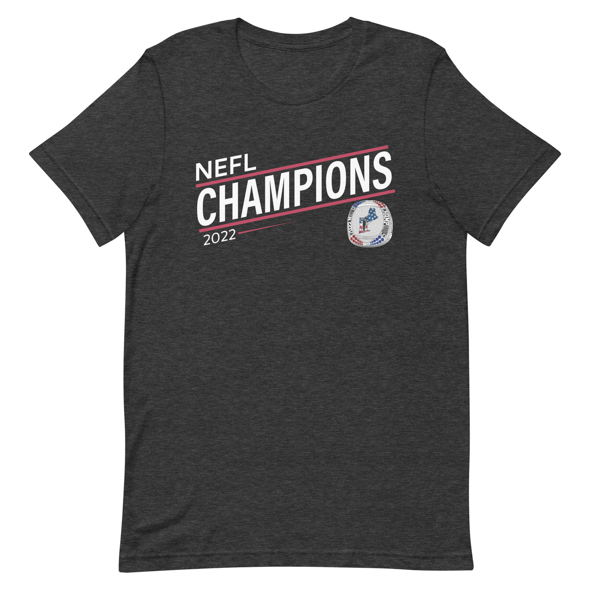Mass Warriors 2022 NEFL Championship Ring Red Line Unisex t-shirt