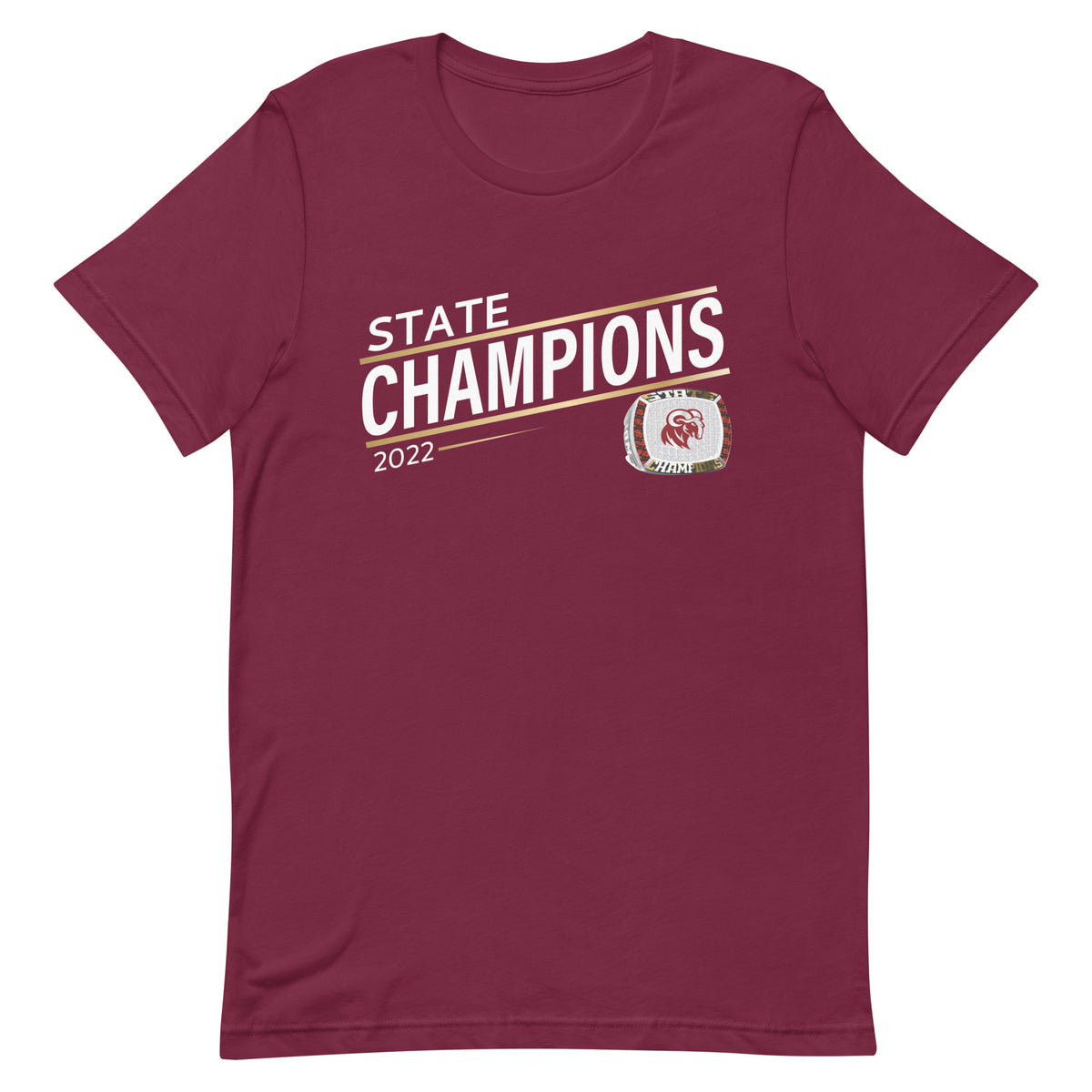 Merino High School 2022 State Championship Ring Goldline Unisex t-shirt