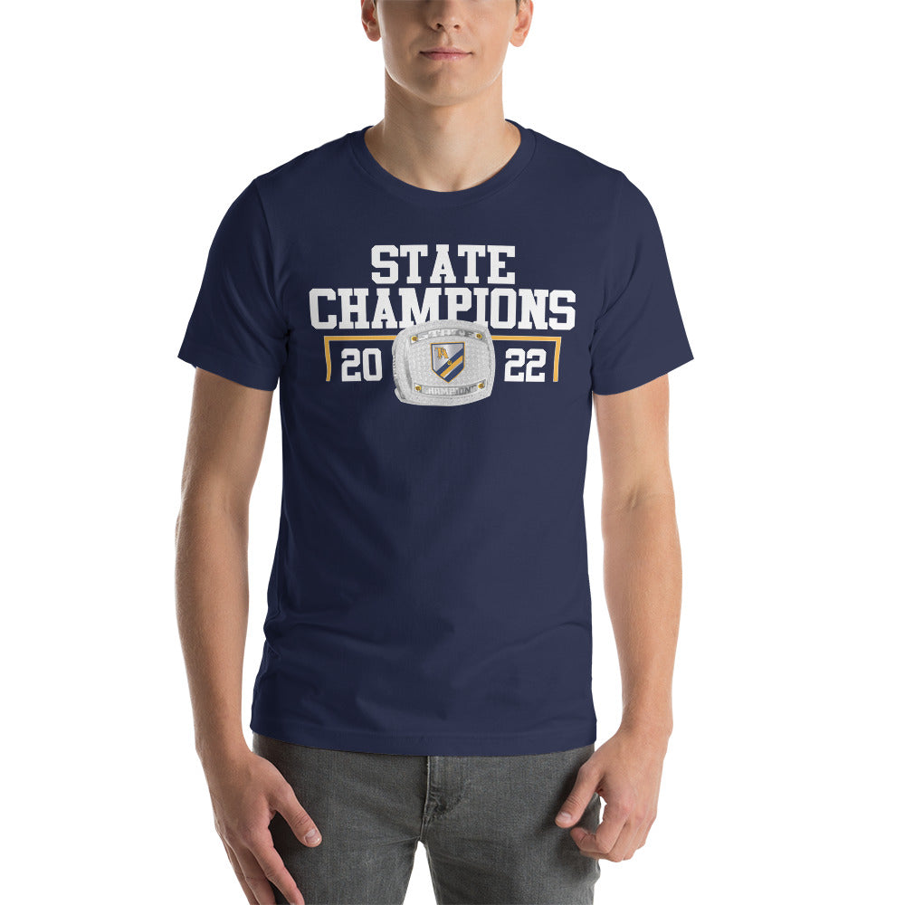 Tuscaloosa Academy Men’s Soccer 2022 State Championship Ring Unisex t-shirt