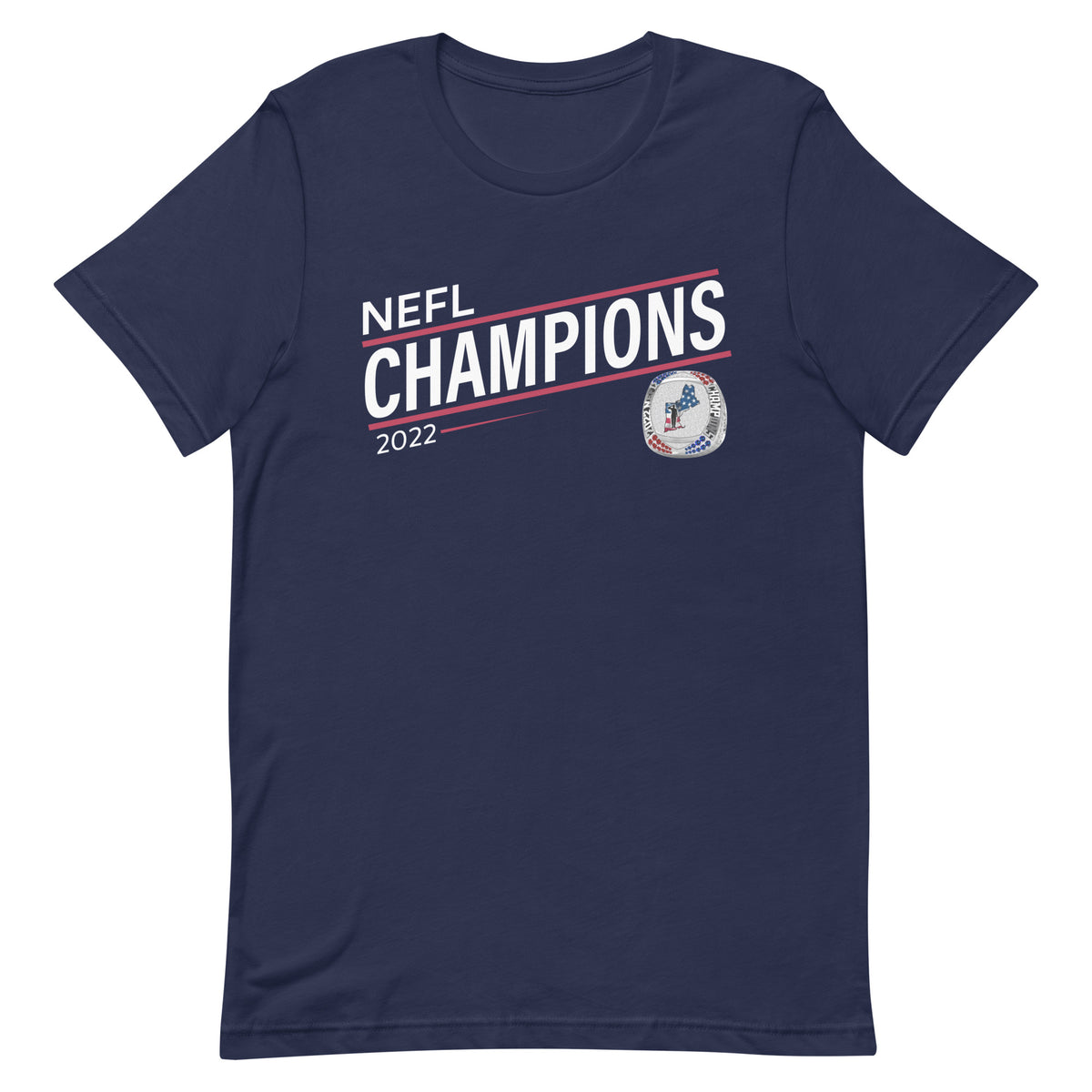 Mass Warriors 2022 NEFL Championship Ring Red Line Unisex t-shirt