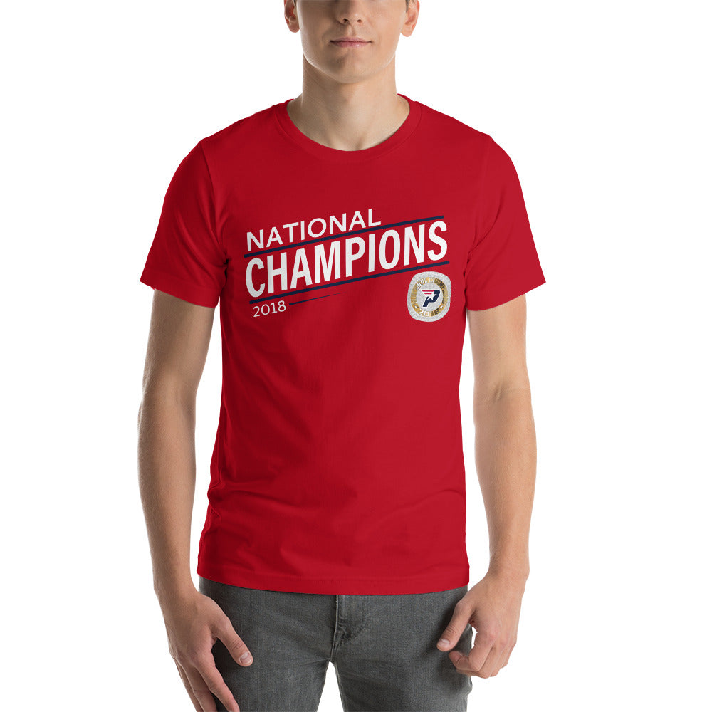 South Bay Patriots Blue Line 2018 National Championship Ring Unisex t-shirt