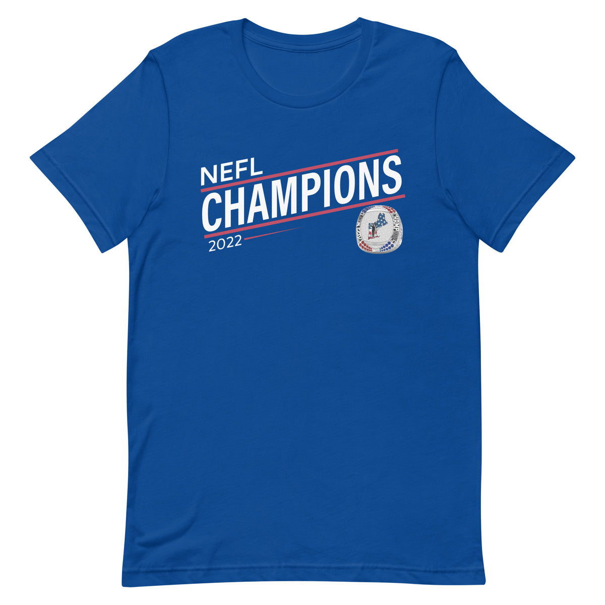 Mass Warriors 2022 NEFL Championship Ring Red Line Unisex t-shirt